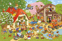 Wimmelbild_Im Osterhasendorf von Marion Krätschmer