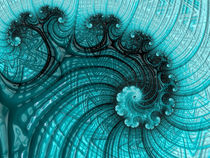 Teal Marble Spiral von Elisabeth  Lucas