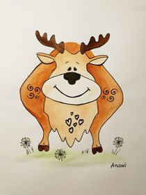 Happy reindeer by anowi