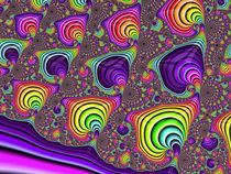 Striped Spirals Purple by Elisabeth  Lucas