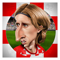 Luka Modric caricature von William Rossin