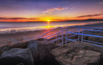 Aberavon beach sunset by Leighton Collins