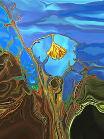 Ginkgobaum, digitale Malerei, Ginko, digital art von Dagmar Laimgruber