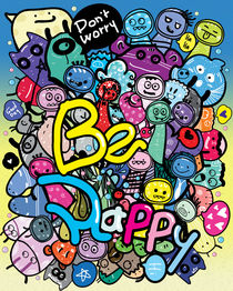 Don't worry Be Happy doodle von Cindy Shim