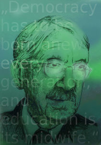 Portrait John Dewey - Demokratie basiert auf Bildung von Matthias Kronz