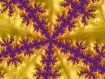 Golden Fractal Star von Elisabeth  Lucas