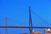 Hamburg - Brückenpfeiler der Köhlbrandbrücke in der blauen Stunde by Olaf Schulz