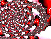 Long Red and White Spiral von Elisabeth  Lucas