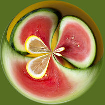 Watermelon and Lemon Orb 1 by Elisabeth  Lucas