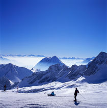 ZUGSPITZPLATT.  Alpen im Winter, Blick auf Zugspitzplatt und Alpspitze by li-lu