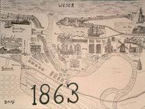 Historische Karte von Bremerhaven von streuner