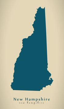 Modern Map - New Hampshire USA von Ingo Menhard