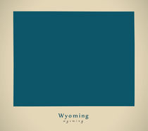 Modern Map - Wyoming USA von Ingo Menhard