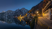 Hallstatt at night by Zoltan Duray