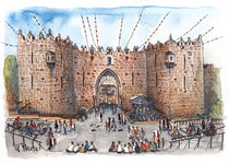 Damaskustor, Jerusalem by Hartmut Buse