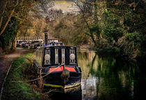 Moored Narrowboats At Newbury by Ian Lewis
