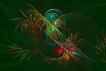 Divulgence. Floral Fractal Abstract von Artly Studio