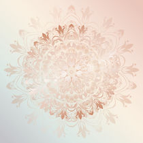 Rose Gold Mint Florales Mandala von Nina Baydur