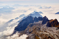 Ausblick vom Säntis in die umliegende Berglandschaft von sven-fuchs-fotografie