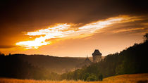 Karlstejn Castle At Sunset by Tomas Gregor