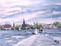 Segler vor Konstanz by Christine  Hamm