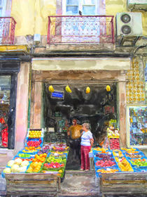 Lisbon traditional fruit vegetable store in downtown district Alfama. by havelmomente