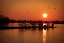 Sonnenuntergang über der Elbe von fb-fine-art-prints