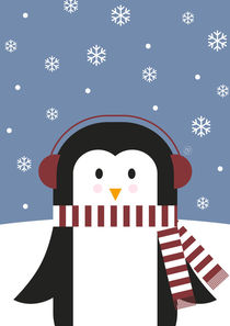 Paul Pinguin im Schnee by Carolin Vonhoff