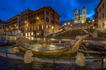 Blaue Stunde an der Spanischen Treppe von Salke Hartung