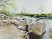 Felsen am Fluss by Helen Lundquist