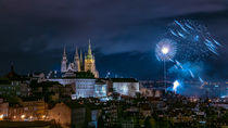 Prague New Year`s Fireworks by Tomas Gregor