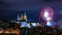 Prague New Year`s Fireworks by Tomas Gregor