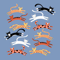 Cats Leaping by Nic Squirrell