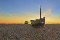 abandoned fishing boats at dawn, Dungeness Kent von Robert Deering