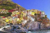 Manarola Cinque Terre Italy by Robert Deering