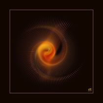 Doppelspirale in Orange, quadratisch by markart