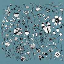 Etched Flower Drawings von Nic Squirrell