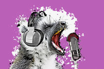Singing Lemur Comic Art II von AD DESIGN Photo + PhotoArt
