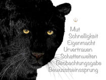 Krafttier Leopard - schwarzer Panther by Astrid Ryzek