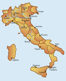 Map of Italy von William Rossin