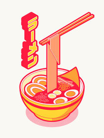 Japanese Ramen Isometric Minimal - Yellow B by tetsujin28