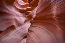 Red rock formations in slot canyon Lower Antelope Canyon at Page, USA by Bastian Linder