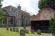 St Mary The Virgin Church & Bell Cage East Bergholt Suffolk England by GEORGE ELLIS