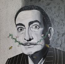 Dali in love with flowers by Erich Handlos