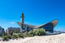 Leuchtturm mit Teepott in Warnemünde von Rico Ködder