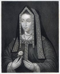 Portrait of Elizabeth of York  by William the Younger Holl