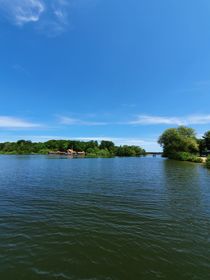 Blick auf die alte Badesanstalt von Eutin in Schleswig - Holstein by ralf werner froelich