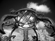 Infrared image of a replica of an ancient Chinese armillary sphere