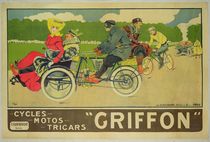 Poster advertising 'Griffon Cycles by Walter Thor