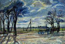 Suburban Landscape in Spring  von Waldemar Rosler